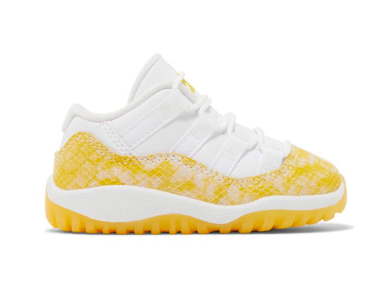 Yellow Snakeskin Jordan 11 Low (TD)